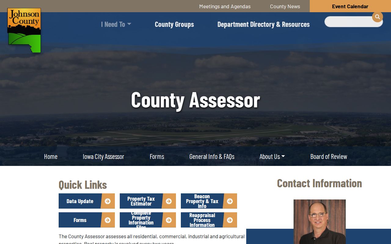 Iowa City neighbors Johnson County assessor page