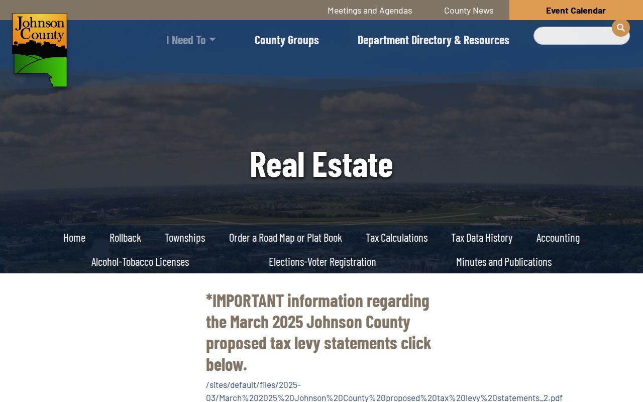Johnson County real estate ownership resources for Iowa City streets